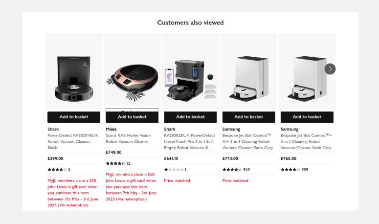 Competitor Products Shown